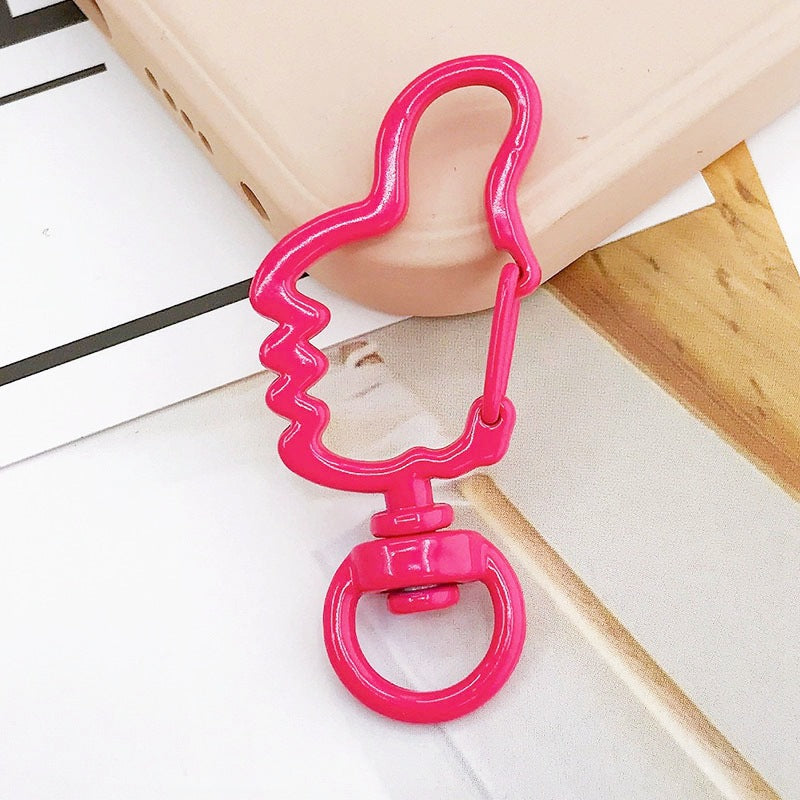 Wholesale Candy Color Painted Metal DIY Keychain Accessories